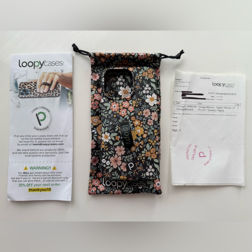 Loopy Vintage Blooms Floral Phone Case